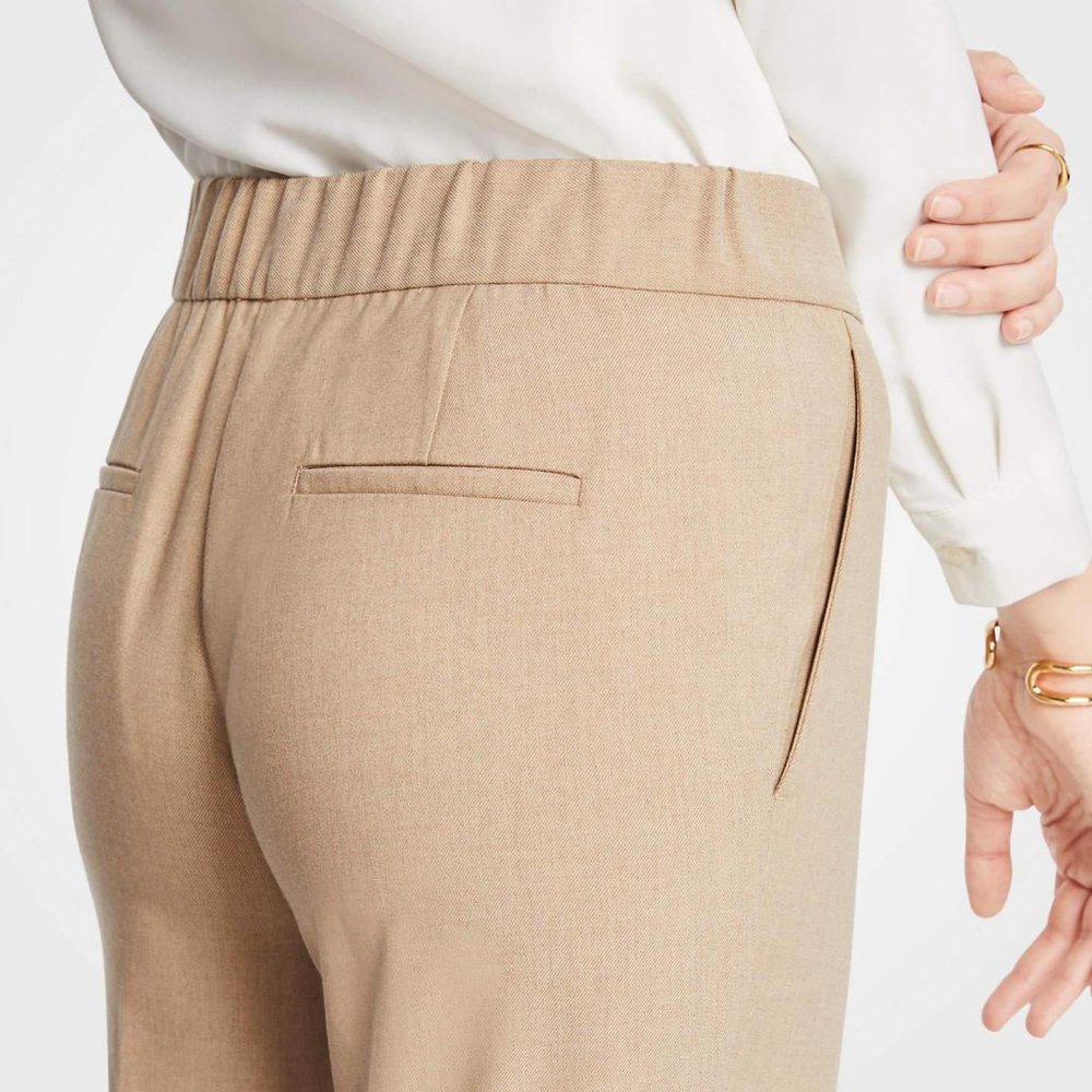 Ann Taylor Charcoal Elastic Back Trouser